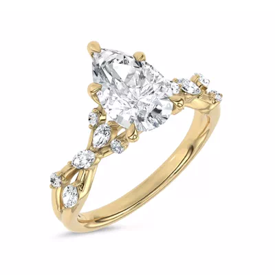 Jardin Valentina Mixed Shape Lab Engagement Ring by Christian Siriano