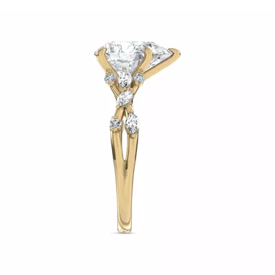 Jardin Valentina Mixed Shape Lab Engagement Ring by Christian Siriano