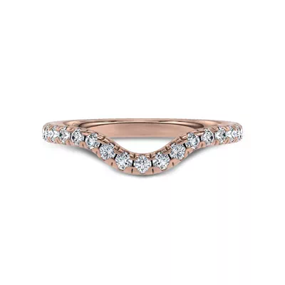 Reflection Curved Pavé Lab Diamond Wedding Band by Christian Siriano