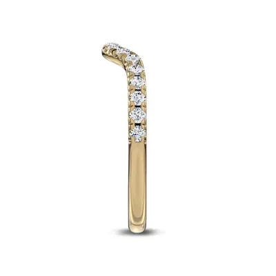 Reflection Curved Pavé Lab Diamond Wedding Band by Christian Siriano