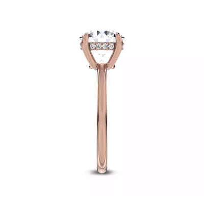 Reflection Hidden Halo Solitaire Lab Engagement Ring by Christian Siriano