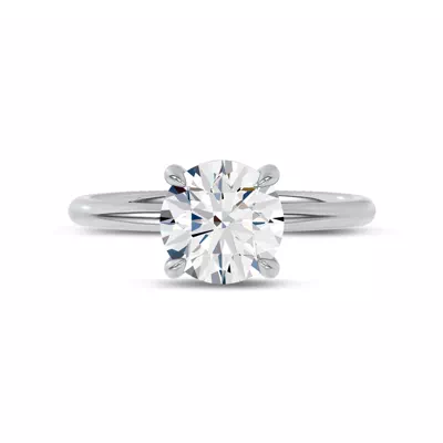 Reflection Hidden Halo Solitaire Lab Engagement Ring by Christian Siriano