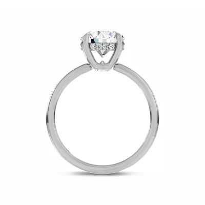 Reflection Hidden Halo Solitaire Lab Engagement Ring by Christian Siriano