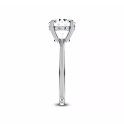 Reflection Hidden Halo Solitaire Lab Engagement Ring by Christian Siriano