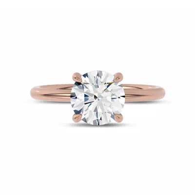 Reflection Hidden Halo Solitaire Lab Engagement Ring by Christian Siriano