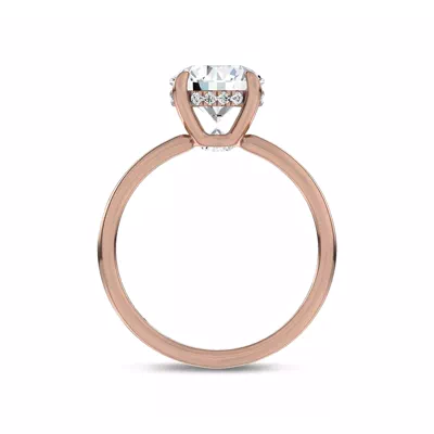Reflection Hidden Halo Solitaire Lab Engagement Ring by Christian Siriano