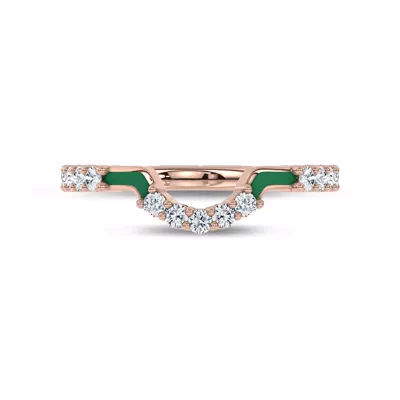 Colvivre Green Ceramic Contoured Pavé Lab Band by Christian Siriano