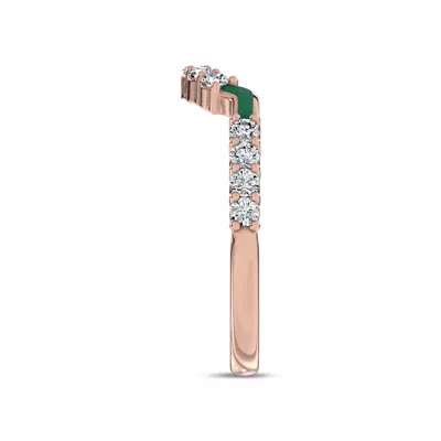 Colvivre Green Ceramic Contoured Pavé Lab Band by Christian Siriano