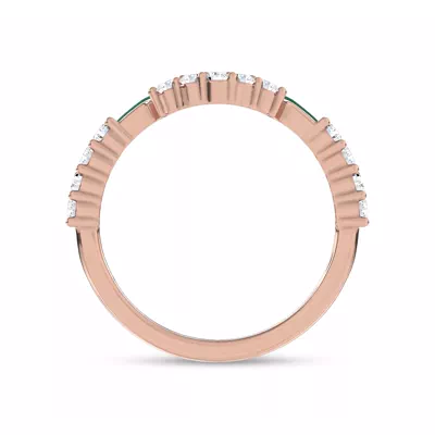 Colvivre Green Ceramic Contoured Pavé Band by Christian Siriano