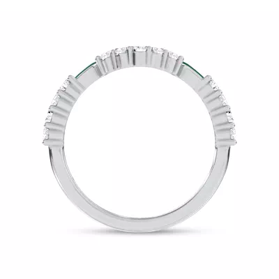 Colvivre Green Ceramic Contoured Pavé Lab Band by Christian Siriano