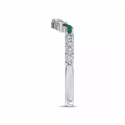 Colvivre Green Ceramic Contoured Pavé Band by Christian Siriano