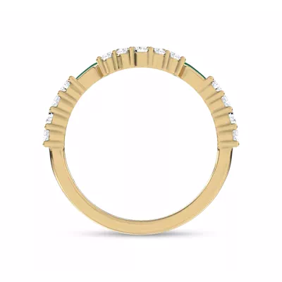 Colvivre Green Ceramic Contoured Pavé Band by Christian Siriano