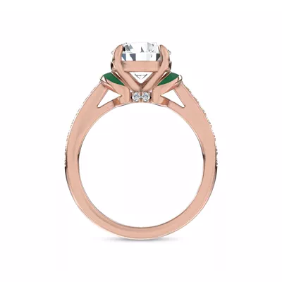 Colvivre Green Ceramic Winged Halo Engagement Ring by Christian Siriano