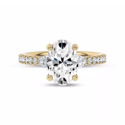 Ardora Pear Lab Engagement Ring by Christian Siriano