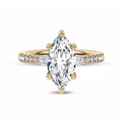 Ardora Pear Lab Engagement Ring by Christian Siriano