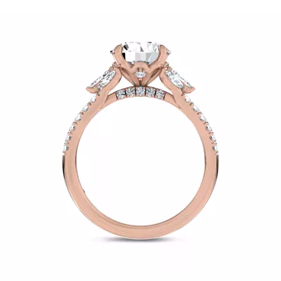 Blooming Marquise Pavé Lab Engagement Ring by Christian Siriano