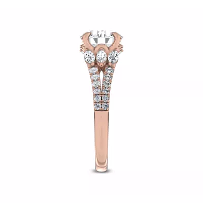 Blooming Marquise Pavé Lab Engagement Ring by Christian Siriano
