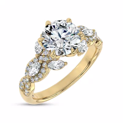 Valora Pavé Vine Engagement Ring by Christian Siriano