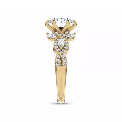 Valora Pavé Vine Lab Engagement Ring by Christian Siriano