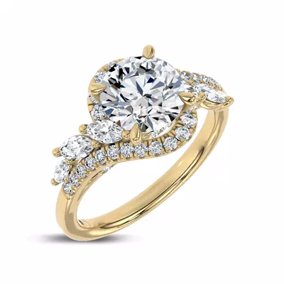 Envol Pavé Lab Engagement Ring by Christian Siriano