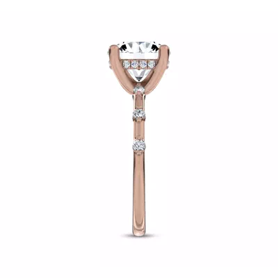 Starlight Spaced Hidden Halo Engagement Ring