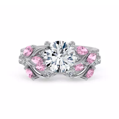 Hayden Lab Pink Sapphire And Diamond Band