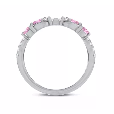 Hayden Lab Pink Sapphire And Diamond Band