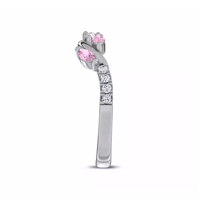Hayden Lab Pink Sapphire And Diamond Band