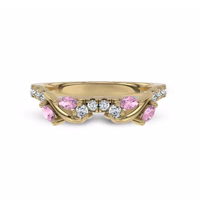 Hayden Lab Pink Sapphire And Diamond Band