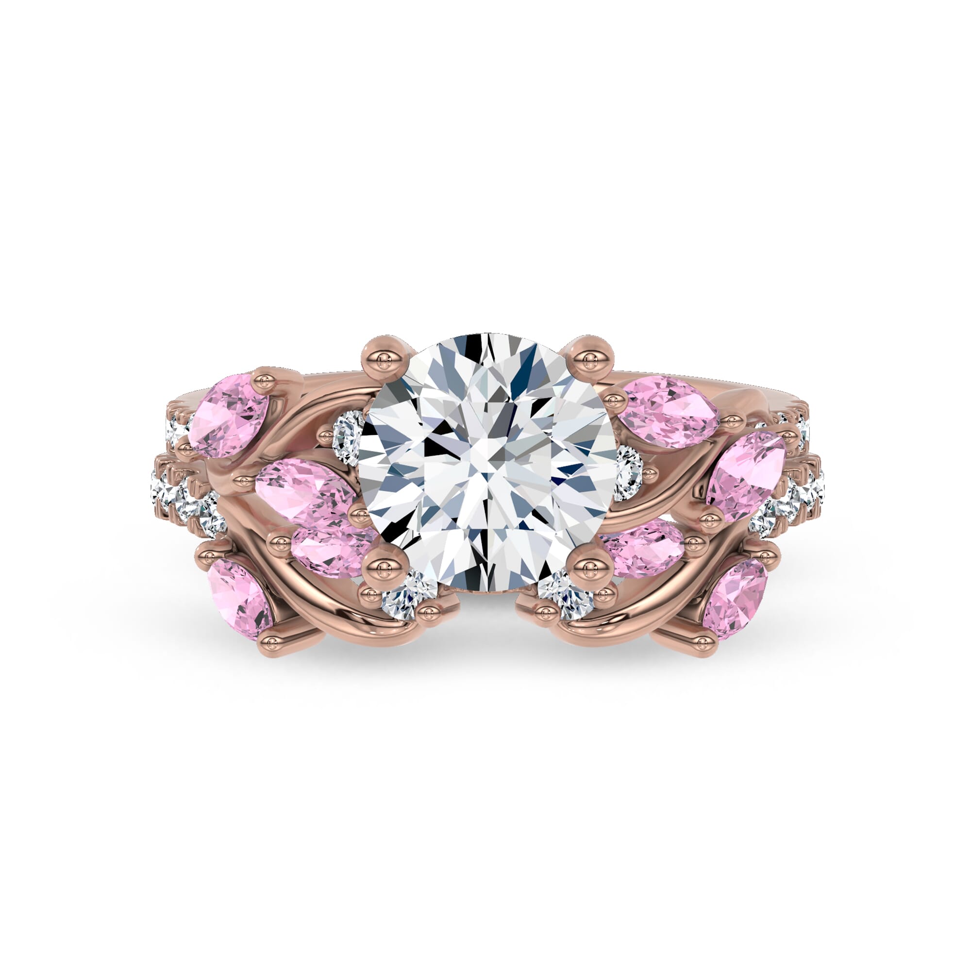 Hayden Lab Pink Sapphire And Diamond Band