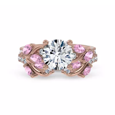 Hayden Lab Pink Sapphire And Diamond Band