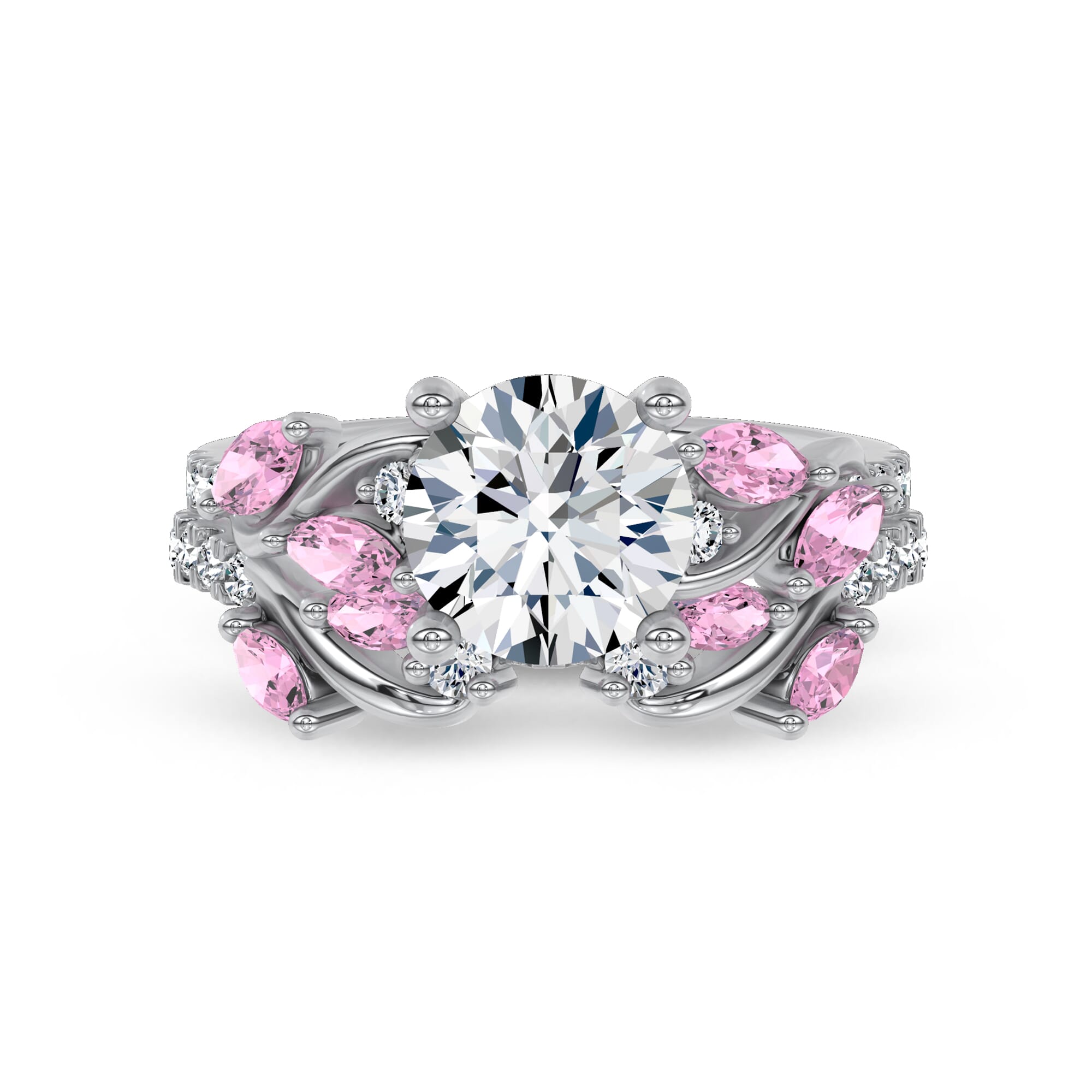 Hayden Lab Pink Sapphire And Diamond Band