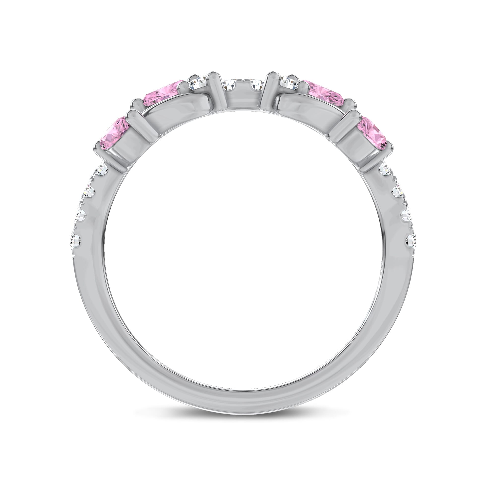 Hayden Lab Pink Sapphire And Diamond Band
