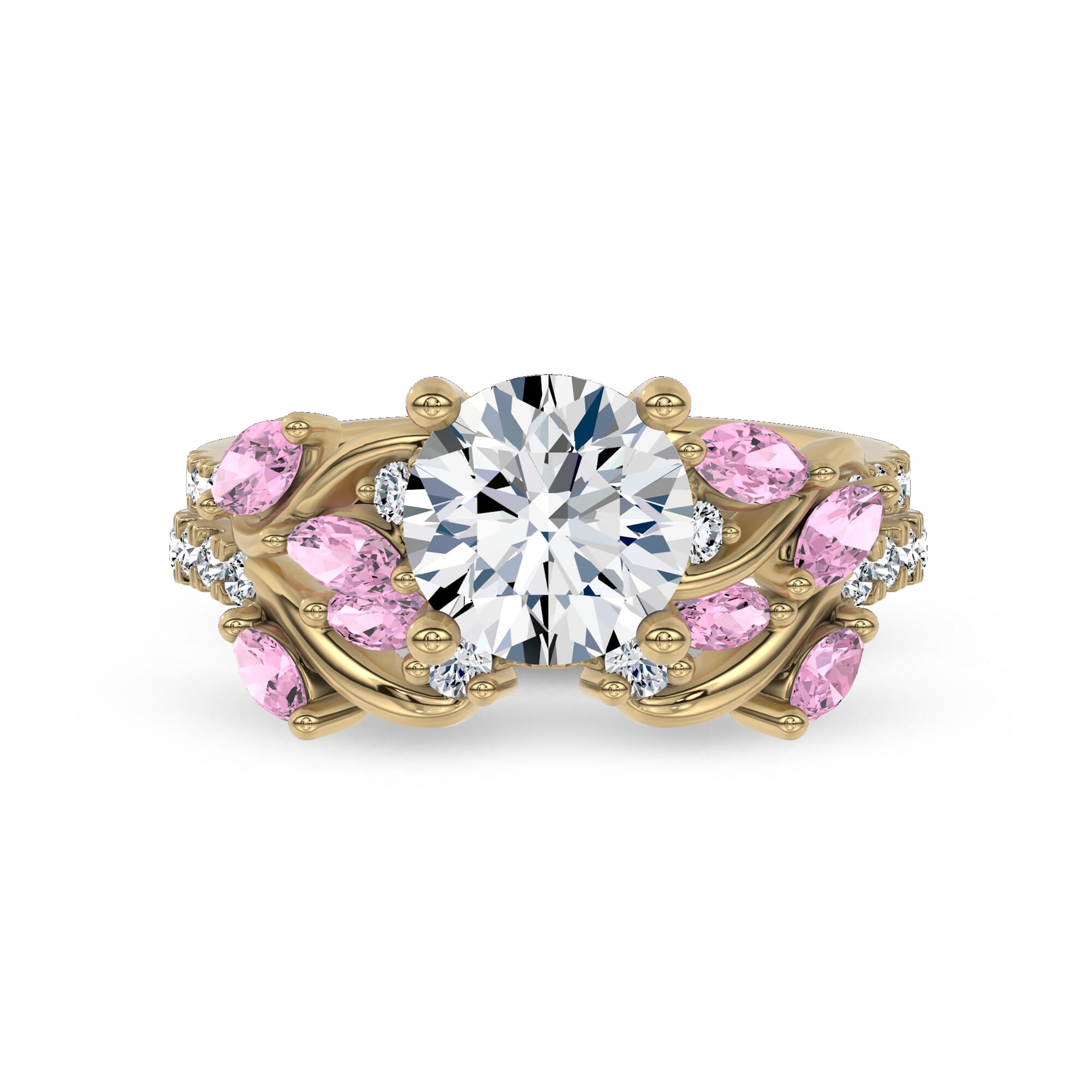 Hayden Lab Pink Sapphire And Diamond Band