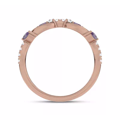 Hayden Amethyst And Lab Diamond Band