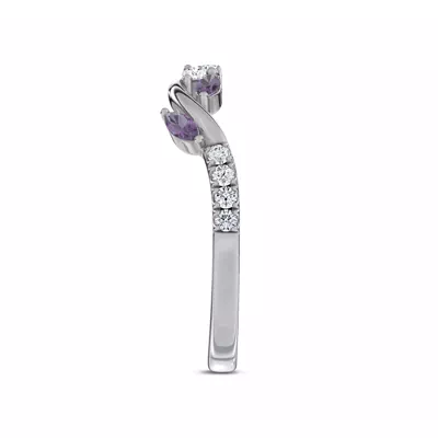 Hayden Amethyst And Lab Diamond Band