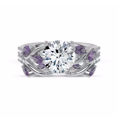 Hayden Amethyst And Diamond Band