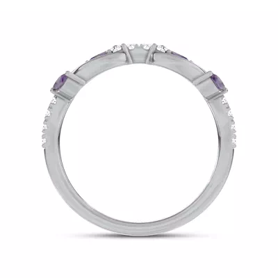 Hayden Amethyst And Diamond Band