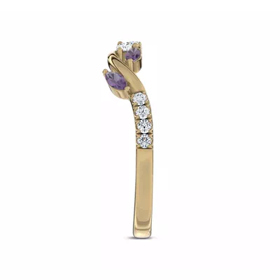 Hayden Amethyst And Lab Diamond Band