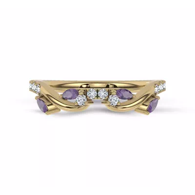 Hayden Amethyst And Diamond Band