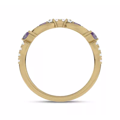 Hayden Amethyst And Diamond Band