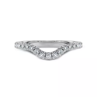 Reflection Curved Pavé Lab Diamond Band by Christian Siriano