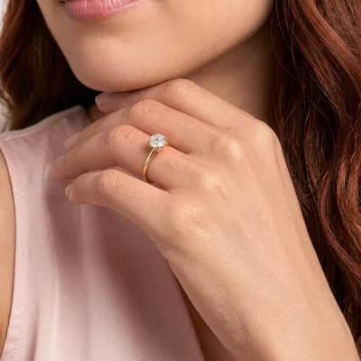 Reflection Solitaire Lab Engagement Ring by Christian Siriano