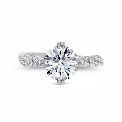Pirouette Pavé Lab Engagement Ring by Christian Siriano
