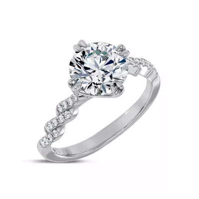 Pirouette Pavé Lab Engagement Ring by Christian Siriano