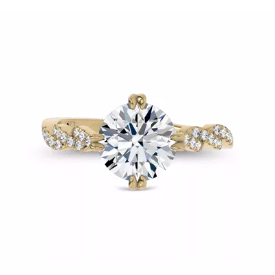 Pirouette Pavé Lab Engagement Ring by Christian Siriano