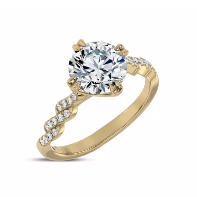 Pirouette Pavé Lab Engagement Ring by Christian Siriano