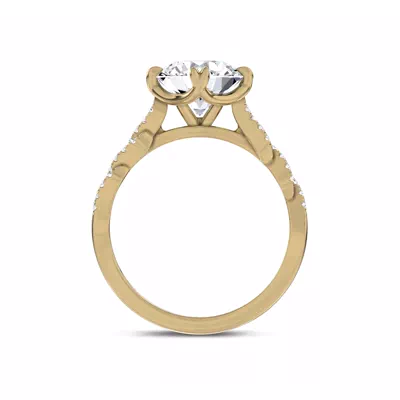 Pirouette Pavé Lab Engagement Ring by Christian Siriano