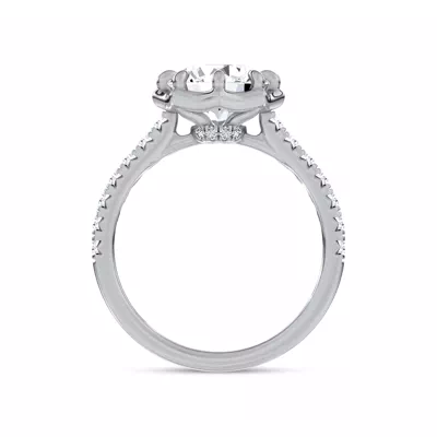 Octave Scalloped Pavé Lab Engagement Ring by Christian Siriano