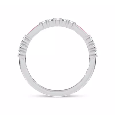 Rosavé Pink Ceramic Lab Diamond Band by Christian Siriano